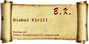 Biebel Kirill névjegykártya